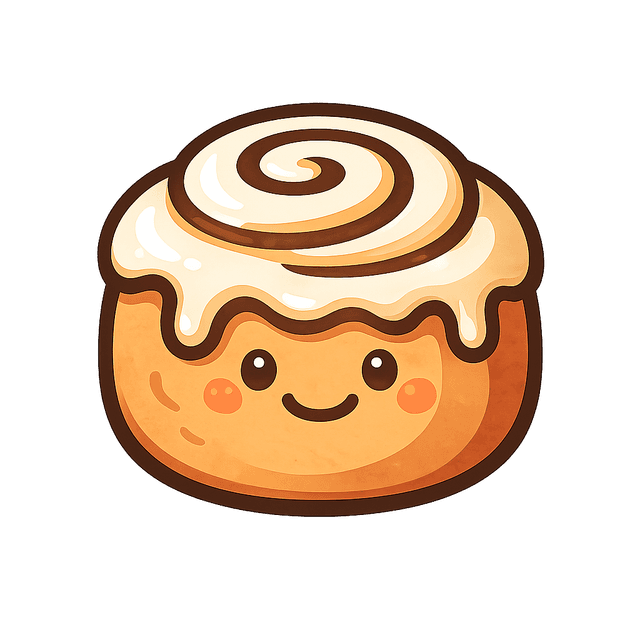 The Rollecito cinnamon roll mascot